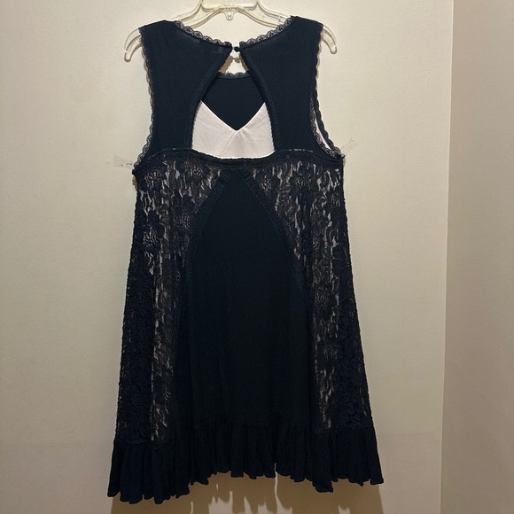 Torrid Lace print boho lined sleeveless key hole women midi dress Sz 1 - Picture 5 of 16